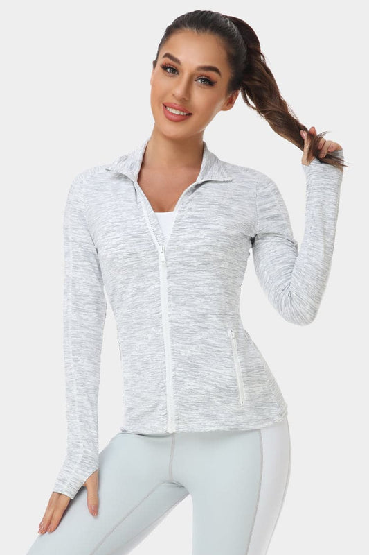 Vutru Mock Neck Zip Up Sports Jacket