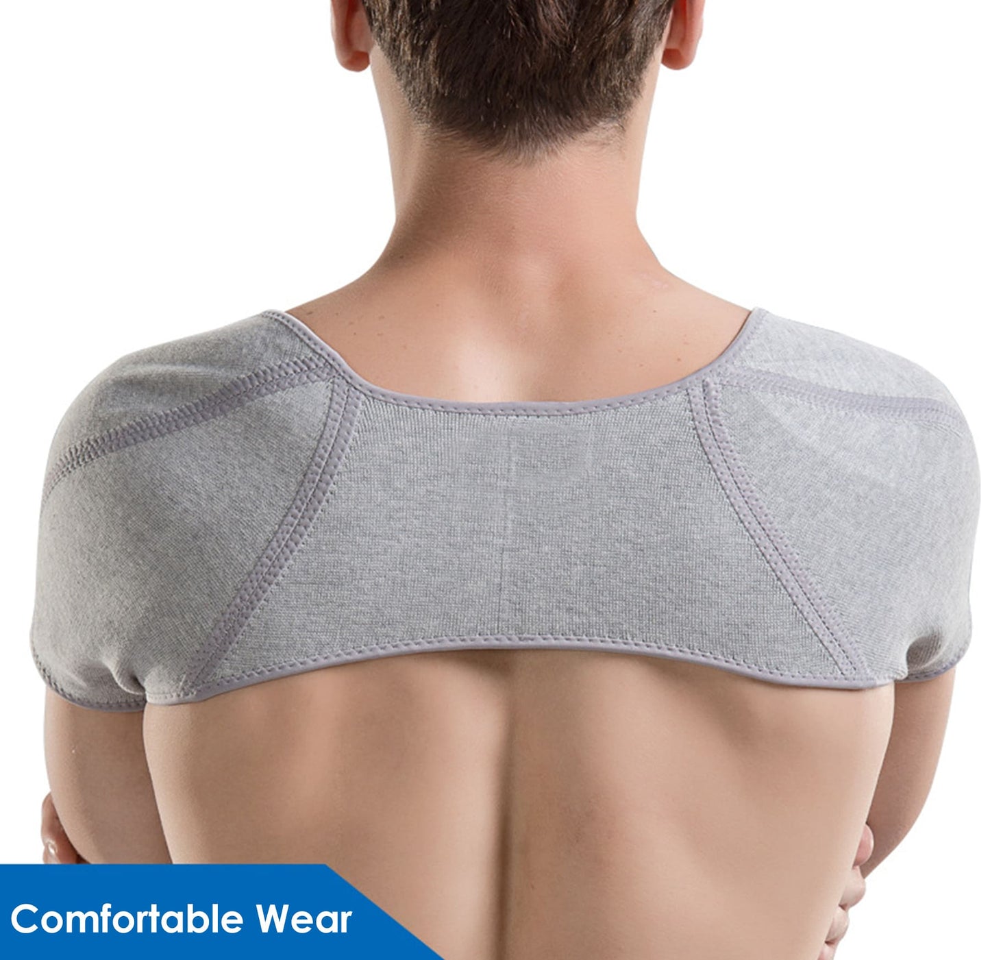 Aofit Shoulder Brace, Breathable Bamboo Upper Back Support For Improved Posture and Alignment and Spinal Pain Relief