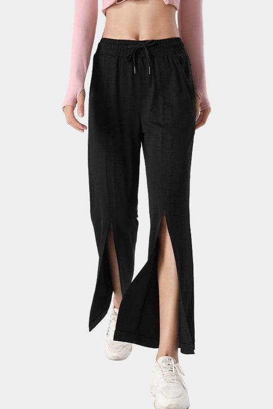 Vutru Split Hem Wide Leg Pants
