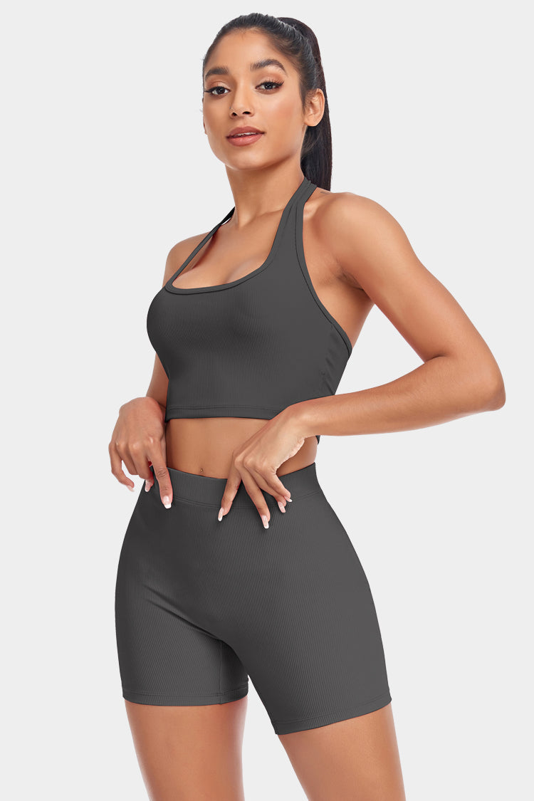 Halter Neck Tank and Shorts Set