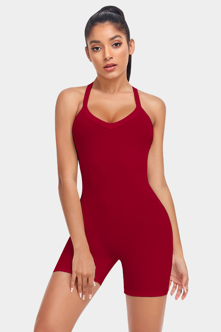 Criss-Cross Strappy Bodysuit