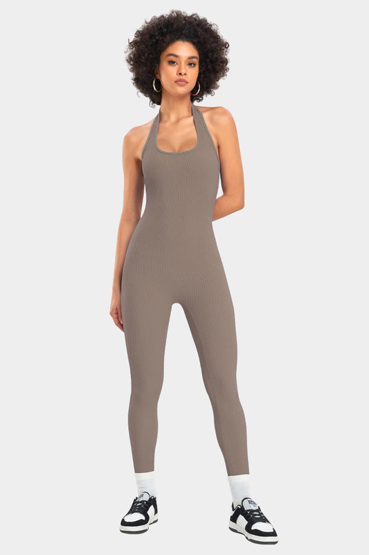 U-Neck Halter Training Romper