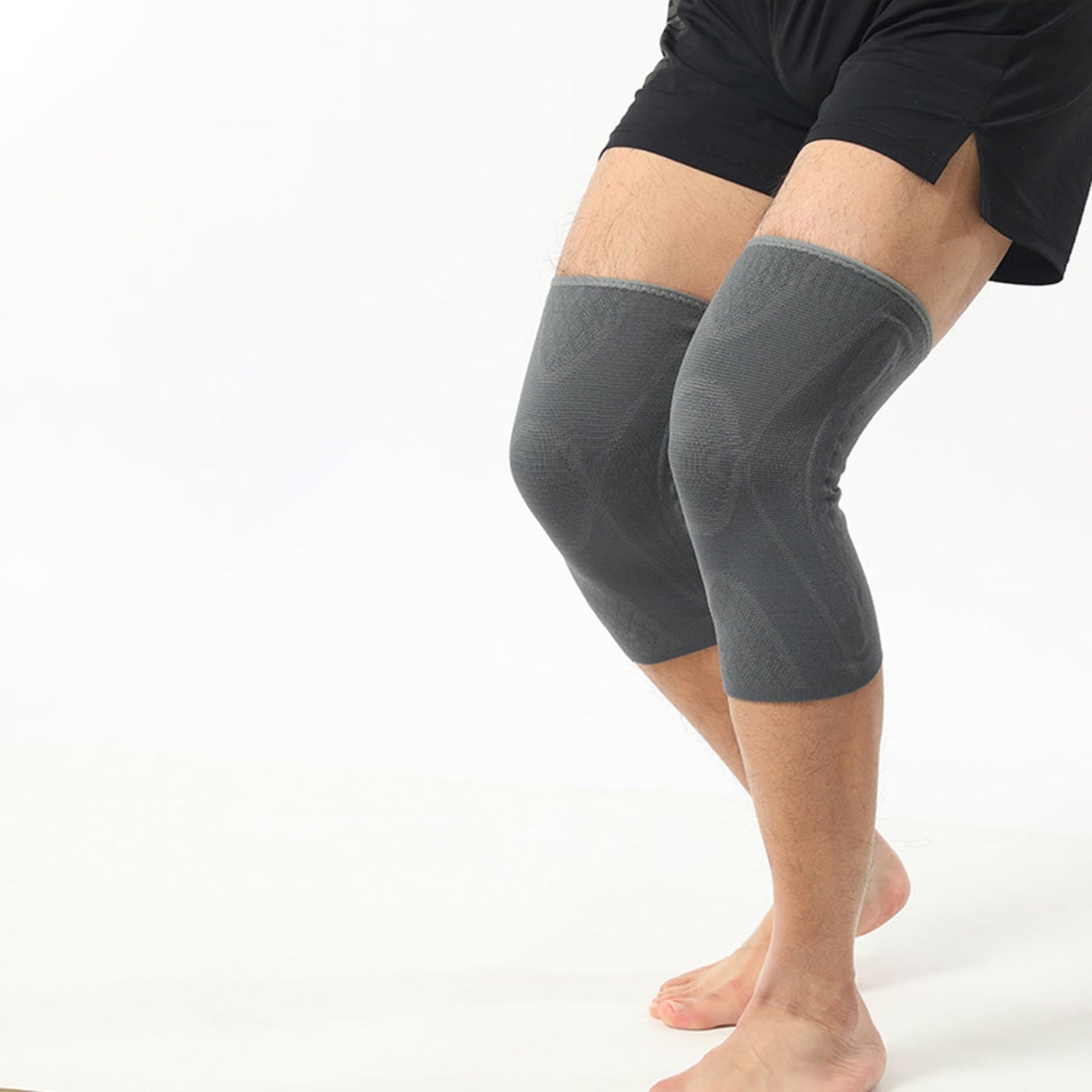 Aofit Knee Spring Support Sleeves with 2 Side Stabilizers, 1 Pair