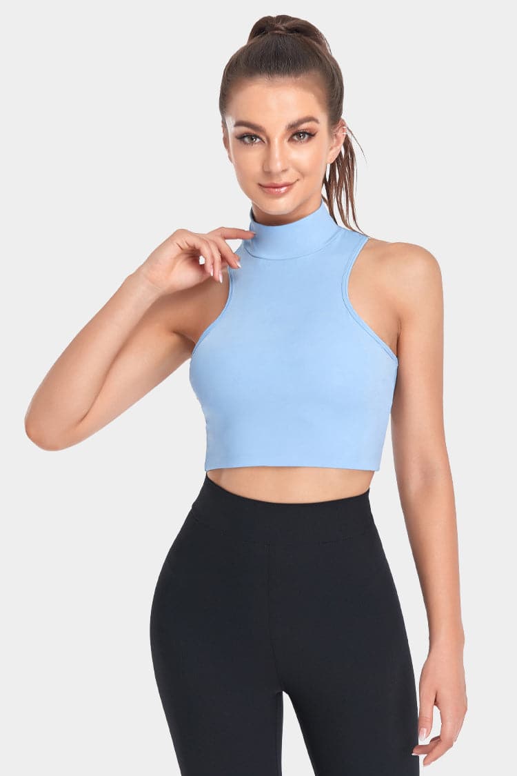High Neck Racerback Sports Tank Top