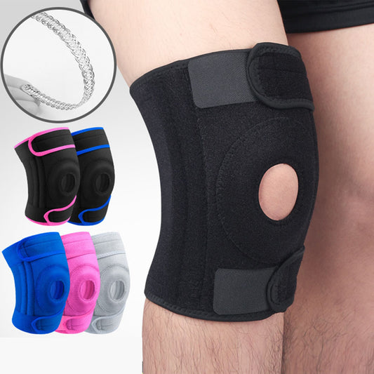 Aofit Knee Support Braces, Compression Sleeves With 2 Spring Side Stabilizers, Protective Foam Pad and Adjustable Straps, 1 Pair