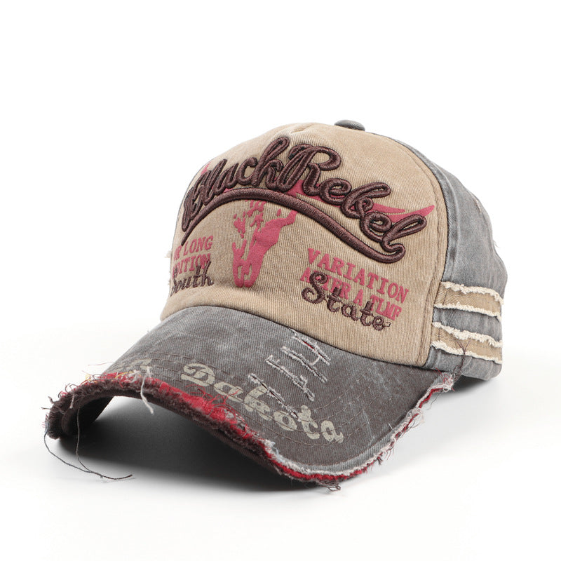 Vintage Washed Distressed Stitching Baseball Cap