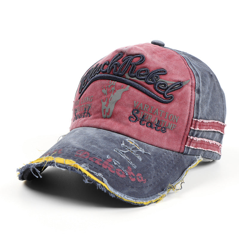 Vintage Washed Distressed Stitching Baseball Cap