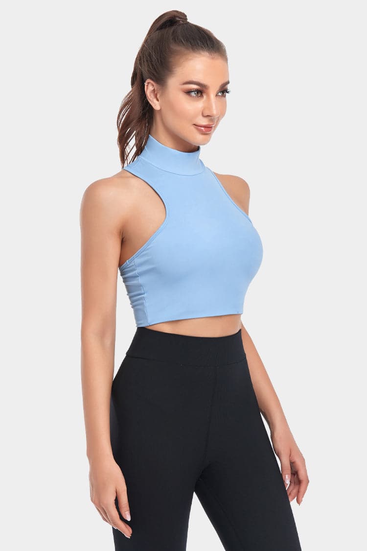 High Neck Racerback Sports Tank Top