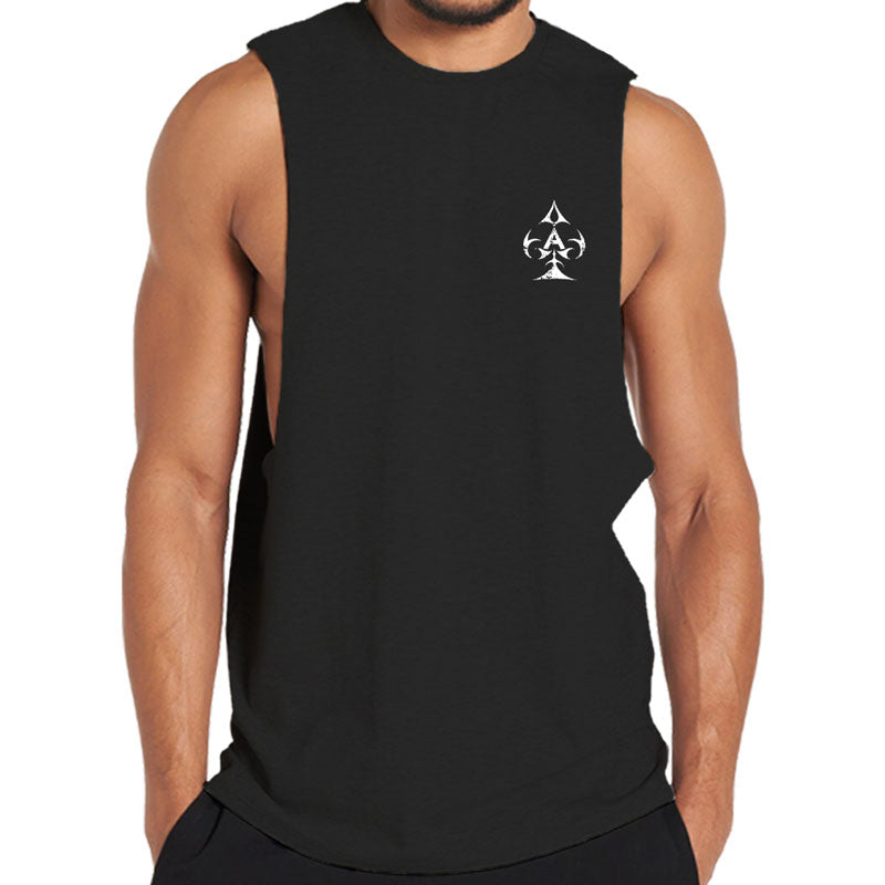 Cotton Spades Pattern Men's Tank Top