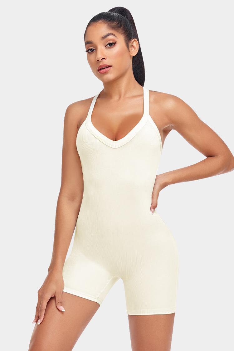Criss-Cross Strappy Bodysuit