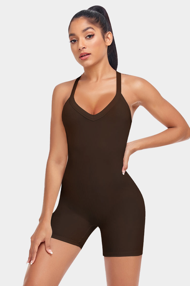 Criss-Cross Strappy Bodysuit