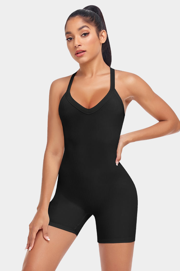 Criss-Cross Strappy Bodysuit
