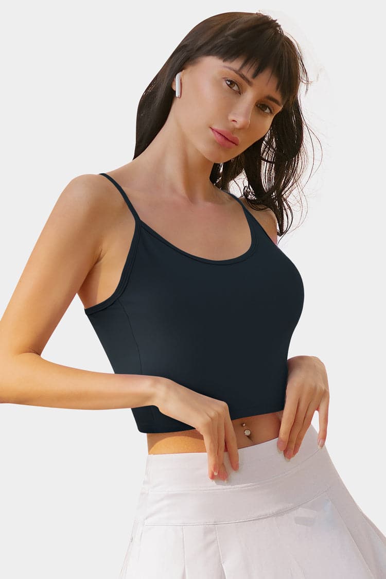 Vutru Ribbed Crop Sports Tank Top