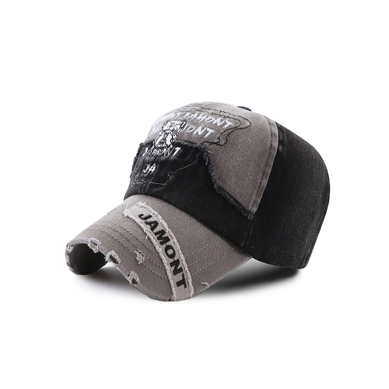 Patch Sunshade Puppy Washed Distressed Baseball Cap
