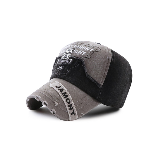 Patch Sunshade Puppy Washed Distressed Baseball Cap