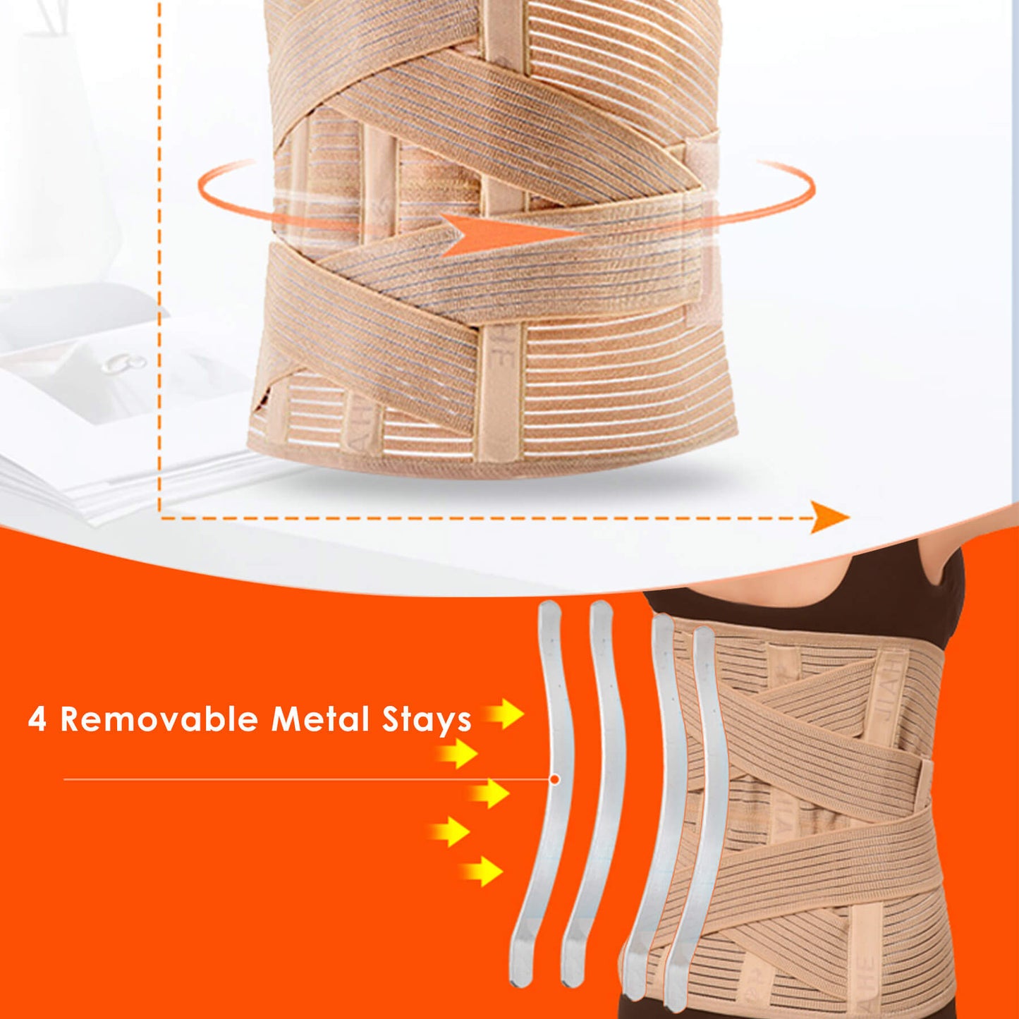 13″ Wide Back Brace For Women To Relieve Lower Back Pain