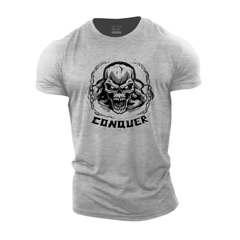 Conquer Skull Men's T-shirts