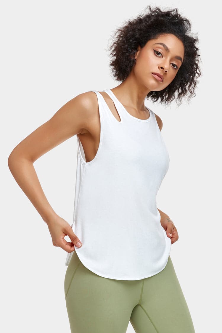Vutru Dolphin Hem Casual Tank Top