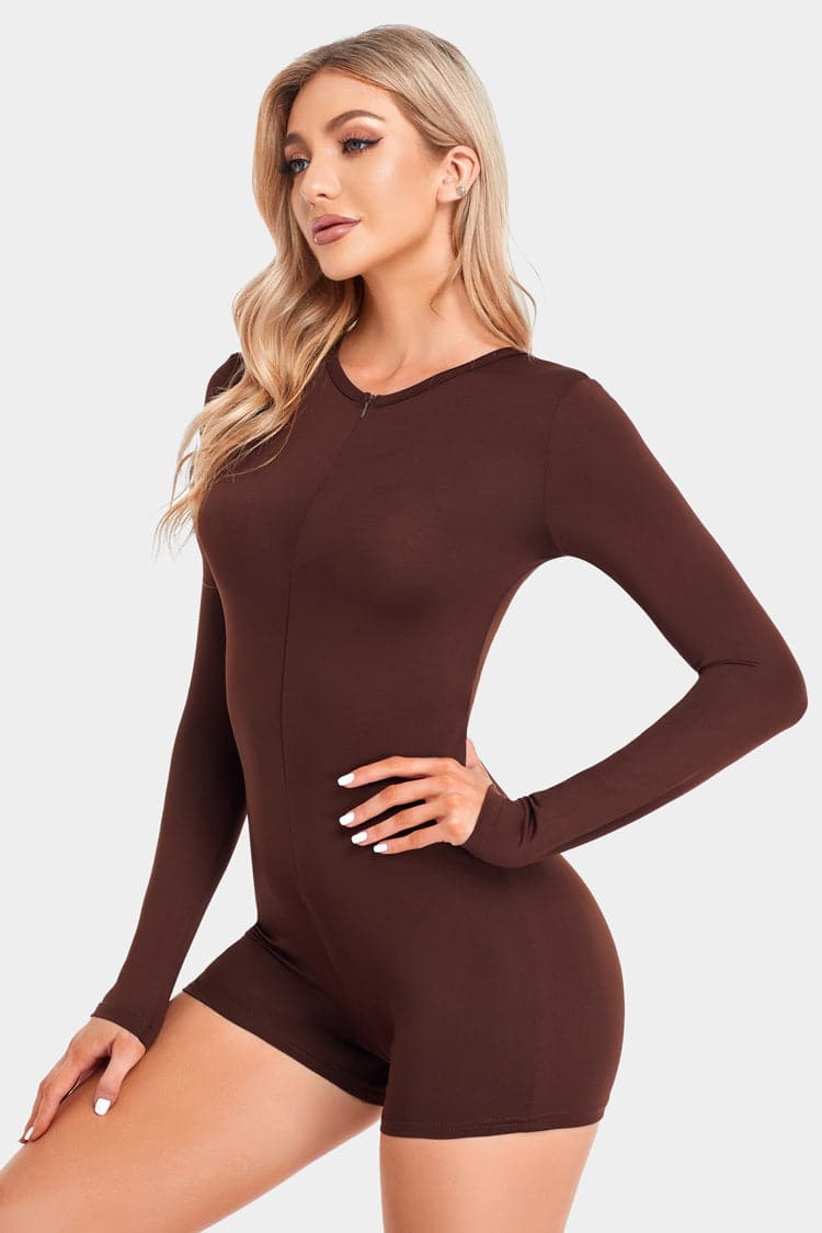 Drawstring Cut Out Sports Romper