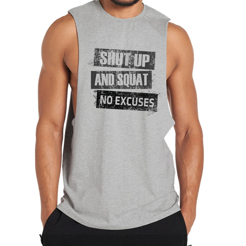 Shut Up And Squat Graphic Men's Tank Top
