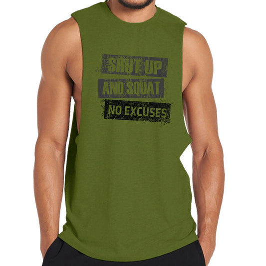 Shut Up And Squat Graphic Men's Tank Top