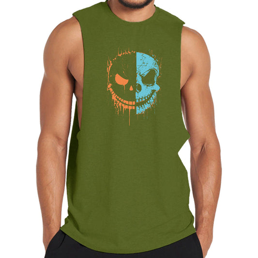 Skull Stitching Graphic Men's Tank Top