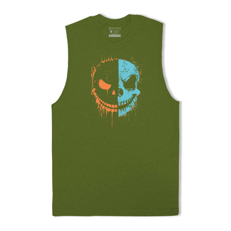 Skull Stitching Graphic Men's Tank Top