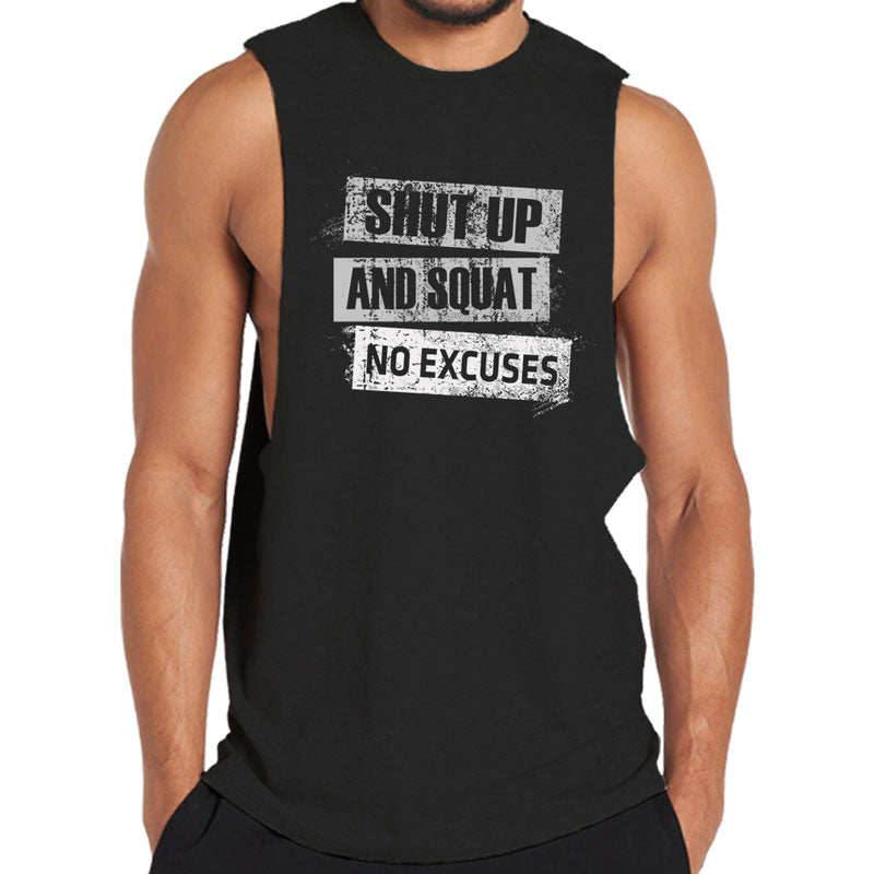 Shut Up And Squat Graphic Men's Tank Top