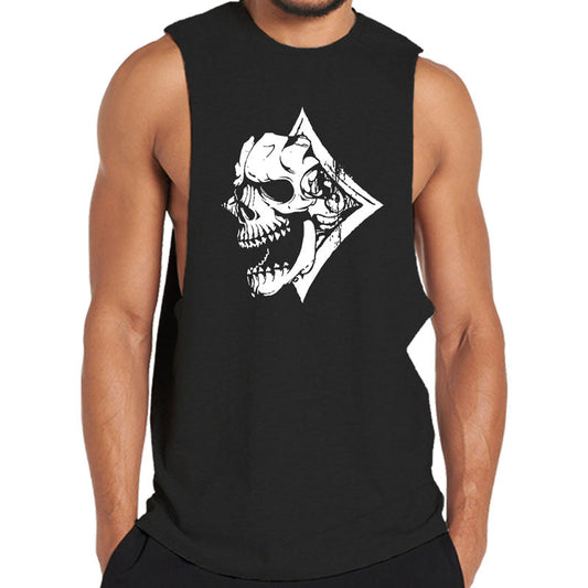 Cotton Skull Graphic Men's Tank Top