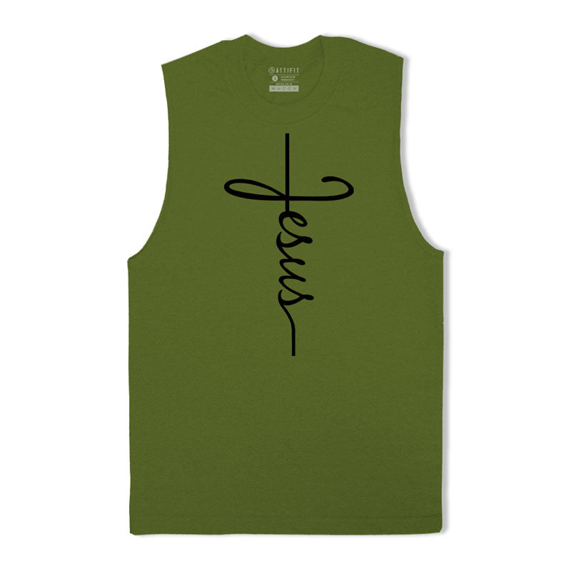 Cotton Cross Graphic Men's Tank Top