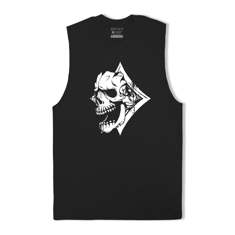 Cotton Skull Graphic Men's Tank Top
