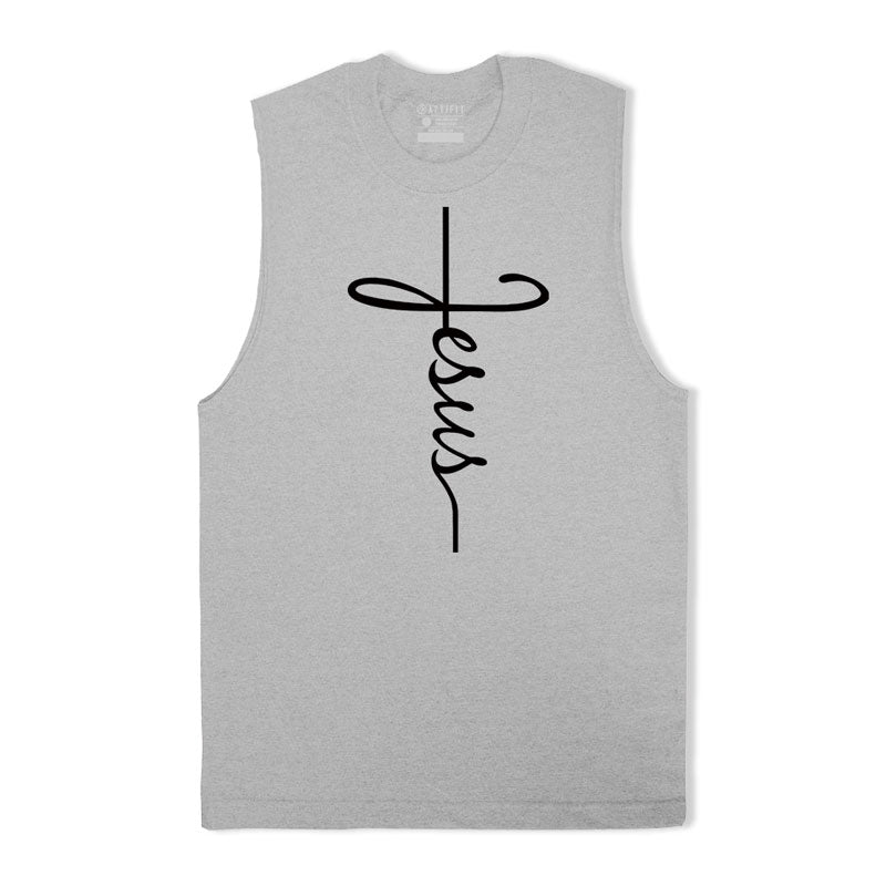 Cotton Cross Graphic Men's Tank Top