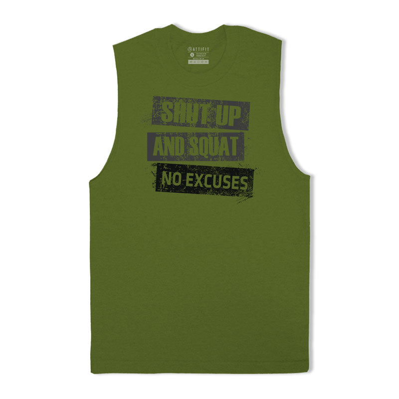 Shut Up And Squat Graphic Men's Tank Top