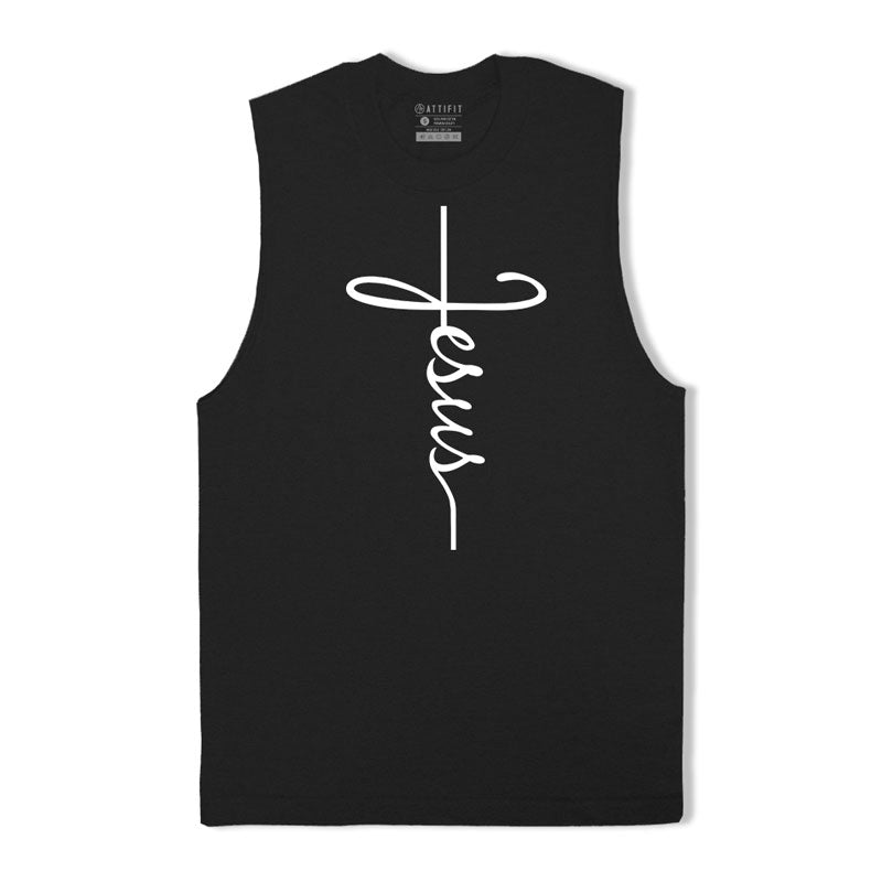 Cotton Cross Graphic Men's Tank Top