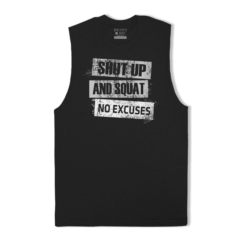 Shut Up And Squat Graphic Men's Tank Top
