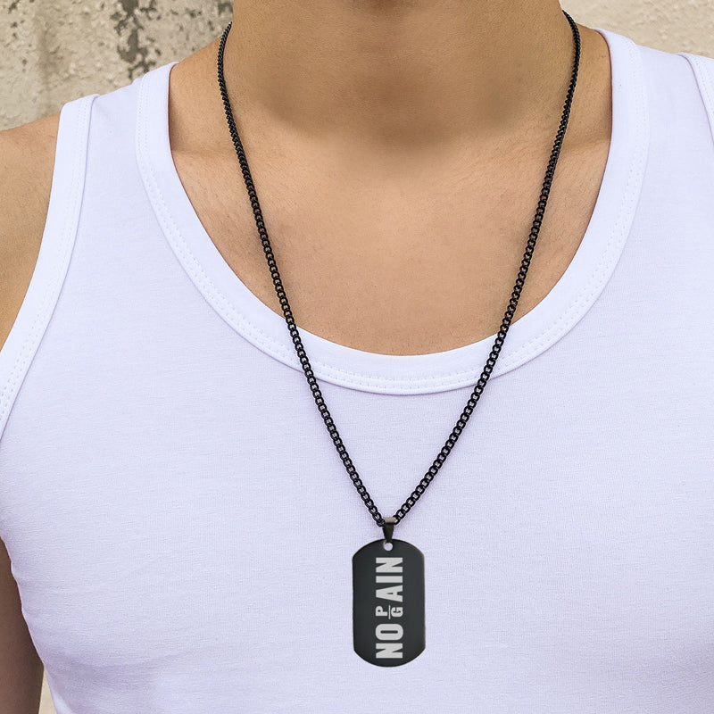 No Pain No Gain Titanium Steel Fitness Jewelry