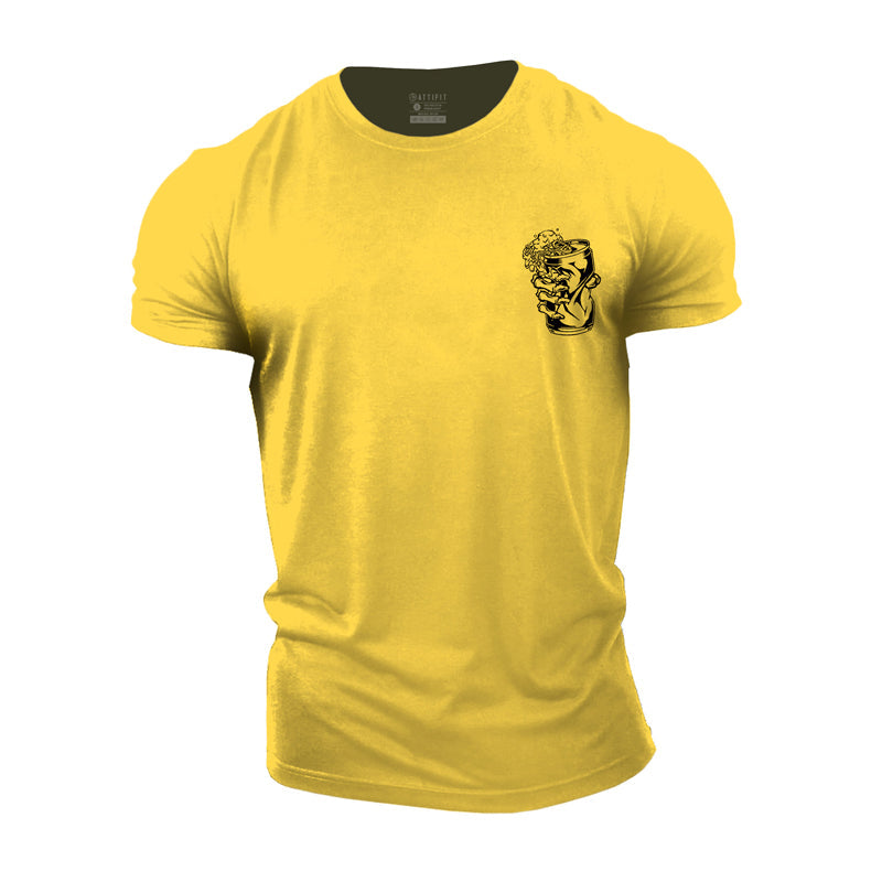 Cotton Squeezing A Can Men's T-shirt