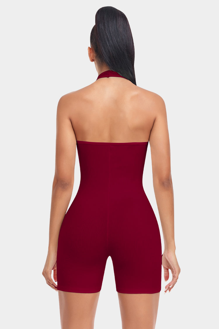 Deep V-Neck Fitness Romper