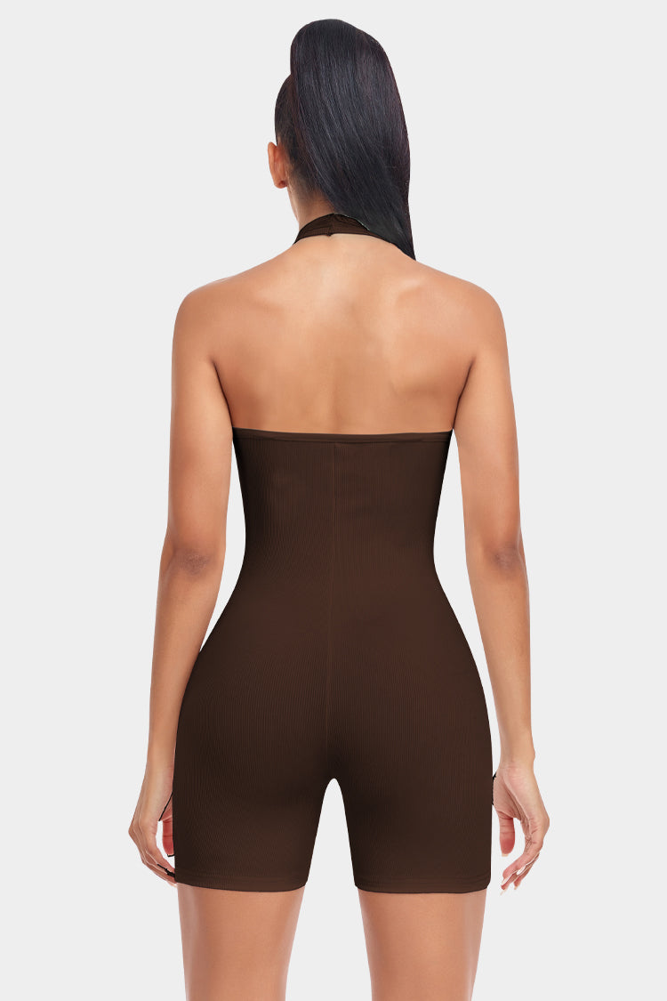 Deep V-Neck Fitness Romper