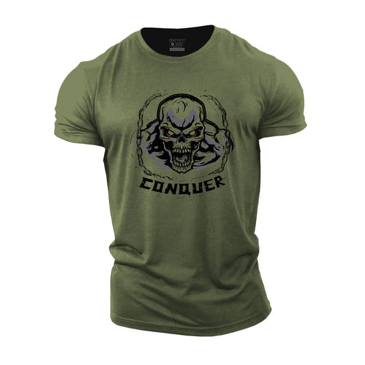 Conquer Skull Men's T-shirts