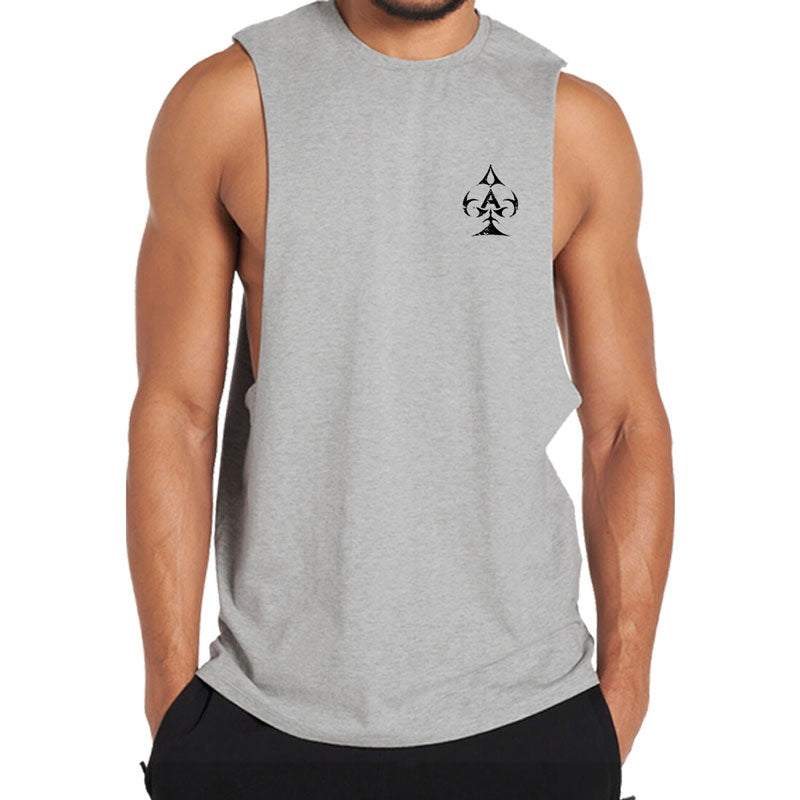 Cotton Spades Pattern Men's Tank Top