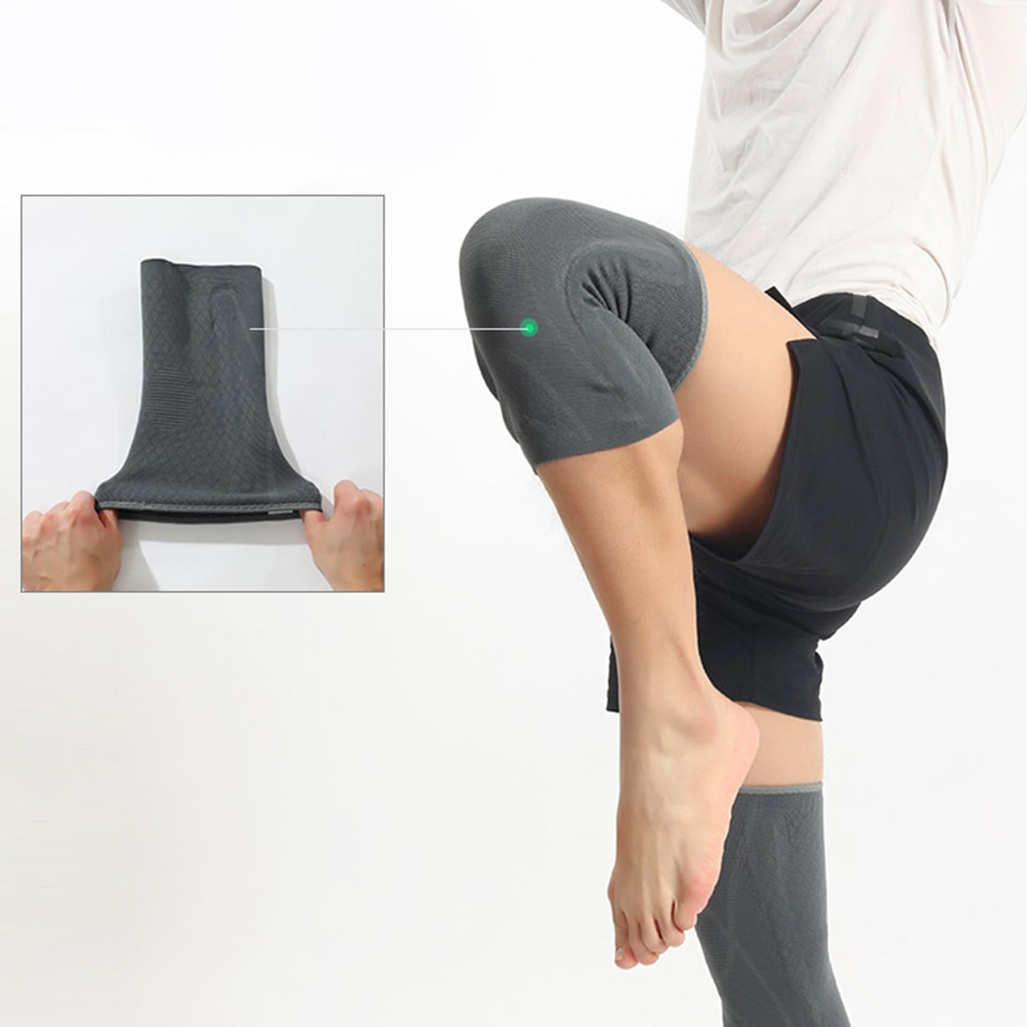 Aofit Knee Spring Support Sleeves with 2 Side Stabilizers, 1 Pair