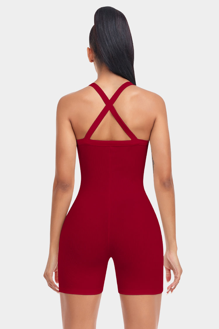 Criss-Cross Strappy Bodysuit