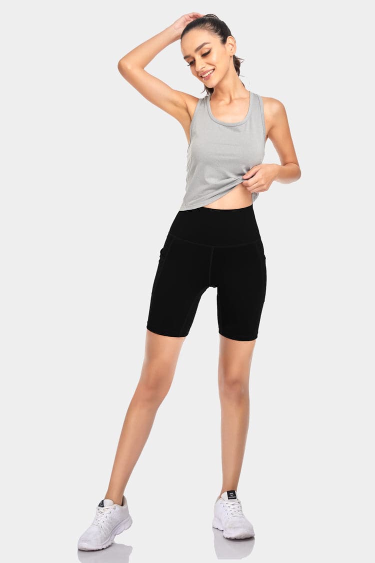 Vutru High-Waist Solid Training Shorts