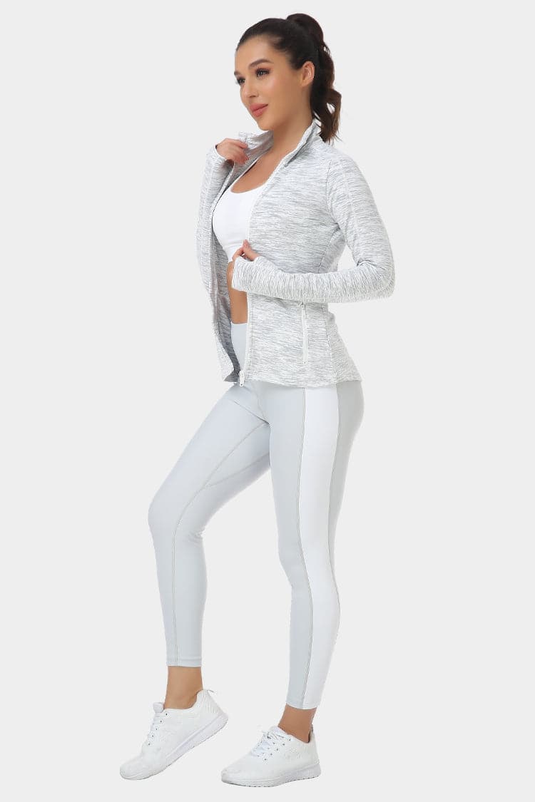 Vutru Mock Neck Zip Up Sports Jacket
