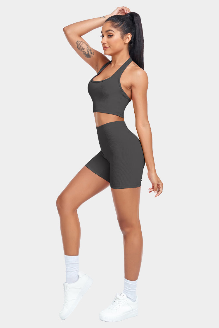 Halter Neck Tank and Shorts Set