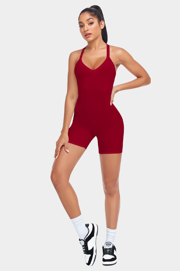 Criss-Cross Strappy Bodysuit