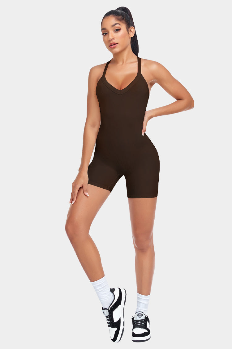 Criss-Cross Strappy Bodysuit