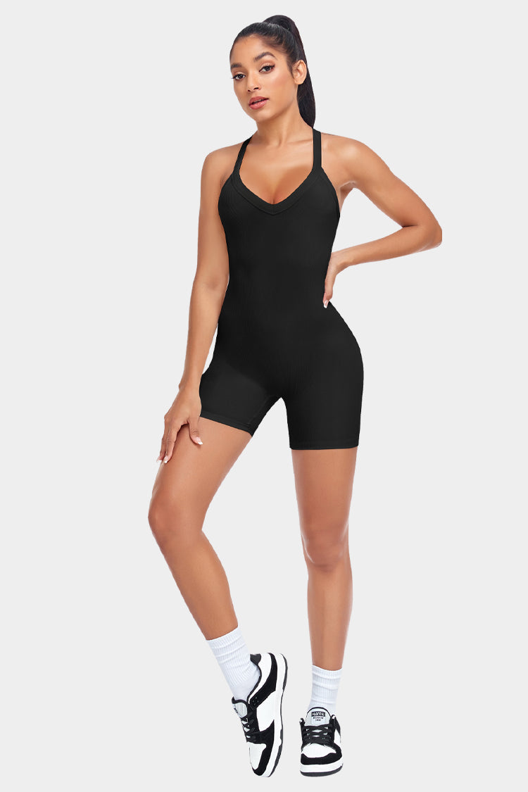 Criss-Cross Strappy Bodysuit