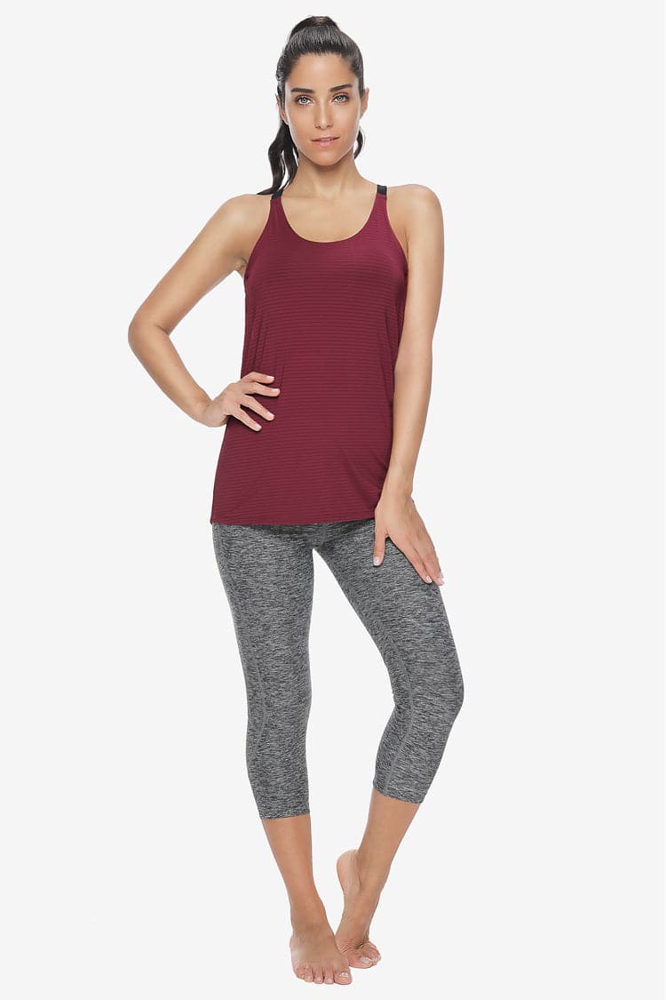 Vutru Strappy Racerback Sports Tank Top